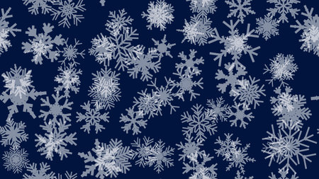 Blue Seamless Christmas background snow illustration xmas winter decoration. ornamentのイラスト素材