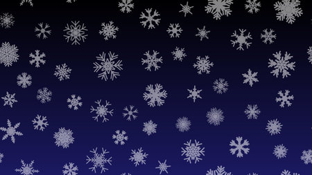 Blue Christmas background snow illustration xmas winter decoration. white designのイラスト素材