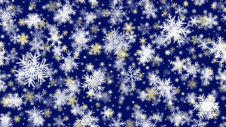 Blue Seamless Christmas background snow illustration xmas winter decoration. snowflake ornamentのイラスト素材