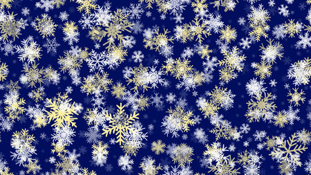 Blue Seamless Christmas background snow illustration xmas winter decoration. flake ornamentのイラスト素材