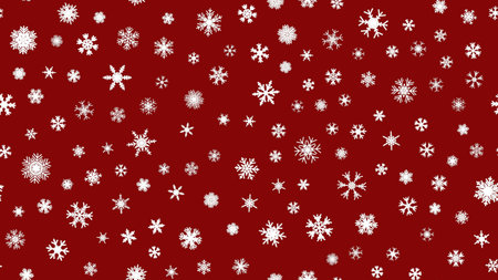 Red Seamless Christmas background snow illustration xmas winter decoration. ornament celebrationのイラスト素材