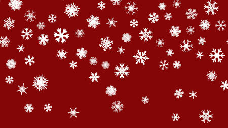 Red Christmas background snow illustration xmas winter decoration. design ornamentのイラスト素材