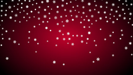 Red Christmas background snow illustration xmas winter decoration. happyのイラスト素材
