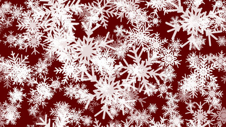 Red Seamless Christmas background snow illustration xmas winter decoration. celebration flakeのイラスト素材