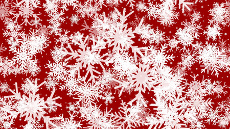 Red Seamless Christmas background snow illustration xmas winter decoration. flake vectorのイラスト素材