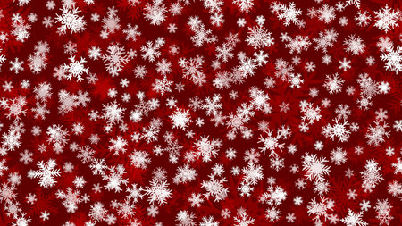 Red Seamless Christmas background snow illustration xmas winter decoration. ornament seasonのイラスト素材