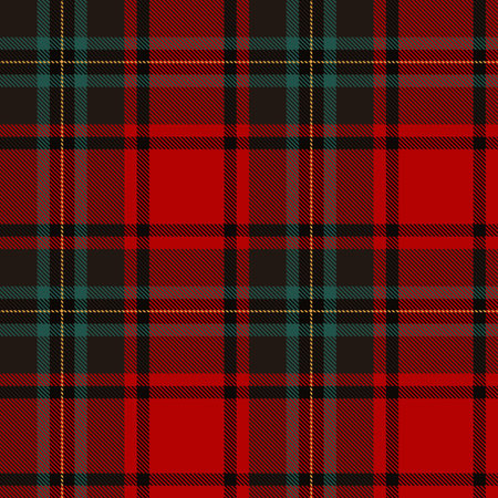 Green Pattern textile seamless tartan plaid vector texture. design material redのイラスト素材
