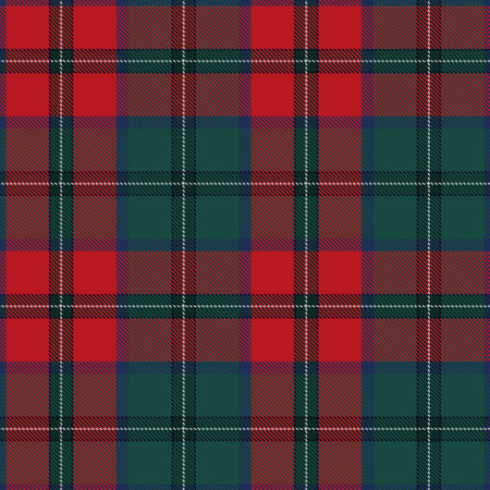 Green Pattern textile seamless tartan plaid vector texture. illustration decoration redのイラスト素材