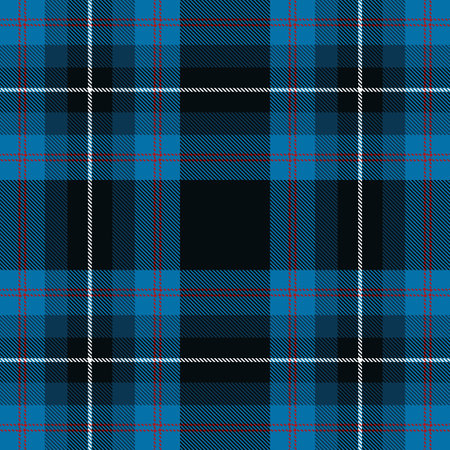 Blue Pattern textile seamless tartan plaid vector texture. scottish classicのイラスト素材