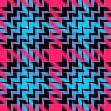 Blue Pattern textile seamless tartan plaid vector texture. fabric abstractのイラスト素材