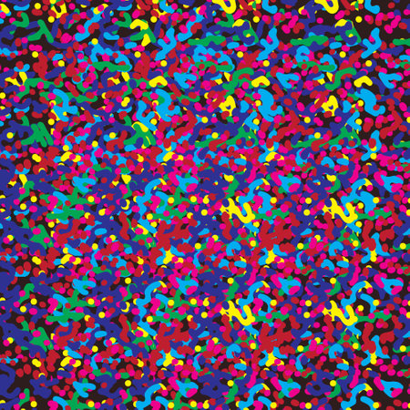 Cheerful joyful motley pattern common in nature, stripes and spots made via morphogenesis. Biology science abstract vector background. Reaction diffusion Turing.のイラスト素材