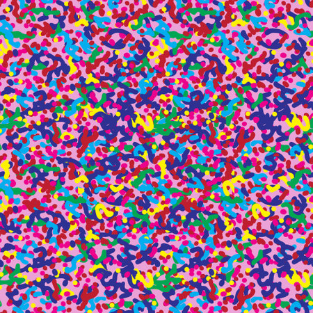 Cheerful joyful motley pattern common in nature, stripes and spots made via morphogenesis. Biology science abstract vector background. Reaction diffusion Turing.のイラスト素材