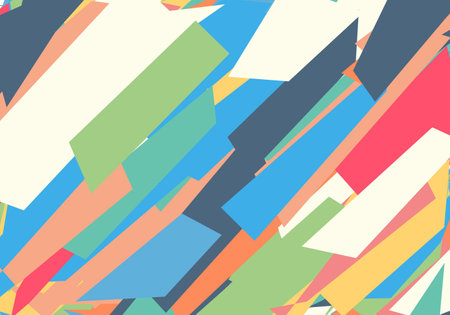Multicolor Geometric abstract chaos vector background concept template. creative shapeのイラスト素材