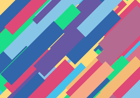 Multicolor Illustration geometric shape diagonal line background abstract. backdrop designのイラスト素材