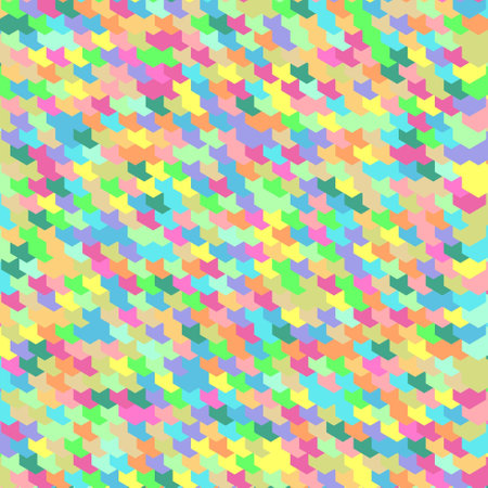 Multicolor Hexagon pattern abstract background geometric seamless wallpaper. ornament fabricのイラスト素材