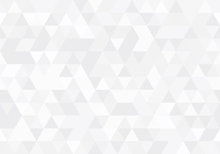 Abstract Pattern white Triangle background texture geometric, monochrome vector decoration design illustration with copy space.のイラスト素材