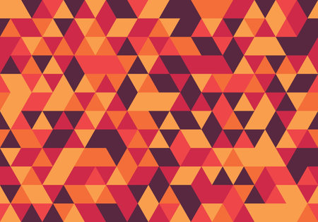 Orange Triangle repeat pattern design decoration decorative seamless. abstract vectorのイラスト素材