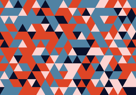 Multicolor Triangle repeat pattern design decoration decorative seamless. illustration vectorのイラスト素材