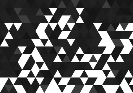 Triangle black repeat pattern design decoration decorative seamless. abstract vectorのイラスト素材
