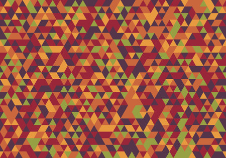 Abstract Vintage Pattern Triangle background texture geometric, red vector decoration design illustration with copy space.のイラスト素材