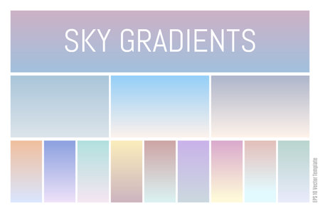 Sky Gradient wallpaper element vector background colorful design. colorful meshのイラスト素材