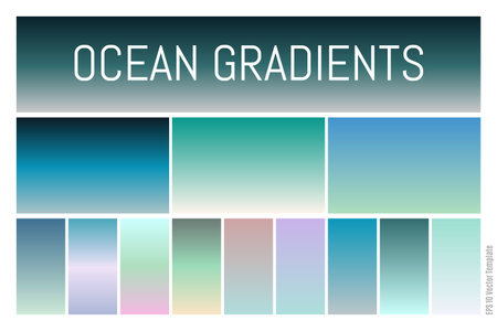 Gradient ocean sea water wallpaper element vector background colorful design. colorfulのイラスト素材