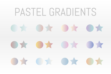 Pastel set Gradients wallpaper element vector background colorful design. collection colorfulのイラスト素材