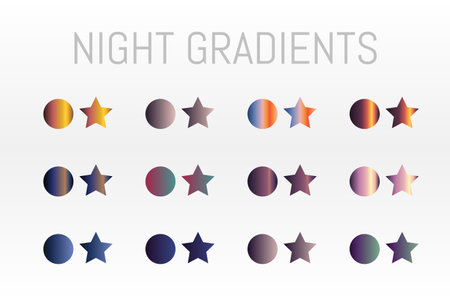 Night Gradients wallpaper element vector background colorful design. smoothのイラスト素材