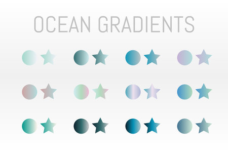 Gradient ocean sea water wallpaper element vector background colorful design. colorfulのイラスト素材