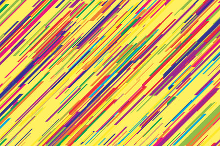 Abstract yellow striped line background, vector eps10 illustration. Diagonal motley straight design color multicolor striped colorfull.のイラスト素材