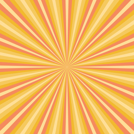 Rays vector yellow beams element. Sunburst shape. Radiating radial merging lines. Abstract circular geometric shape.のイラスト素材