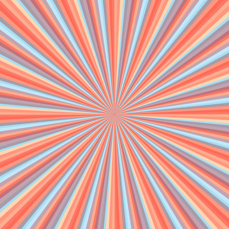 Rays vector beams element. Sunburst vintage shape. Radiating radial merging lines. Abstract circular geometric shape.のイラスト素材