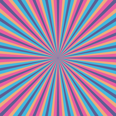 Rays vector red beams element. Sunburst shape. Radiating radial merging lines. Abstract circular geometric shape.のイラスト素材