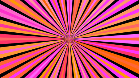Rays vector red beams element. Sunburst vintage shape. Radiating radial merging lines. Abstract circular geometric shape.のイラスト素材