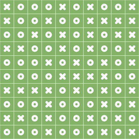 Abstract ornament tic tac toe. Seamless vector wallpaper. Repeat decor of game tic-tac-toe, tile fabric design.のイラスト素材