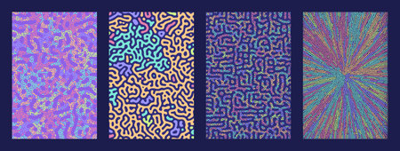 Vector abstract background bio diffusion turing pattern. organic pattern geometricのイラスト素材