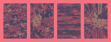 Vector abstract background bio diffusion turing pattern. coral opticalのイラスト素材