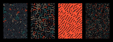 Vector abstract background bio diffusion turing pattern. organic pattern naturalのイラスト素材
