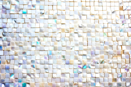 Abstract texture of white mother of pearl shell tiles. High quality photoの素材
