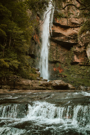 Belmore Falls waterfall, NSW, Australiaの写真素材