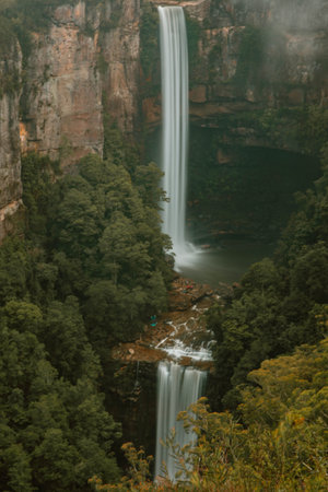 Belmore Falls waterfall in Southern Highlands, NSW, Australia.