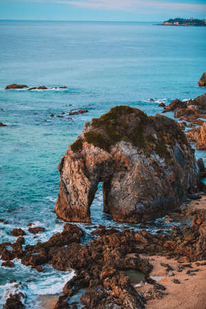 Horse head Rock, rock formation in Bermagui, NSW, Australia.の写真素材