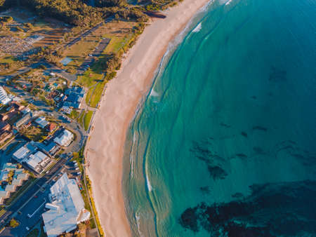Mollymook beach during sunrise, South Coast, NSW, Australia.の写真素材