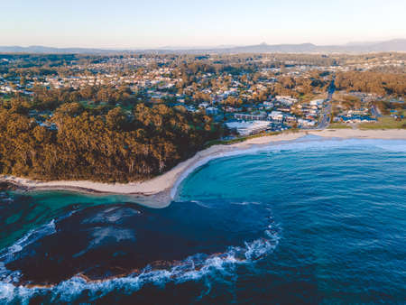 Aerial view of Mollymook Beach, Shoalhaven, NSW, Australiaの写真素材