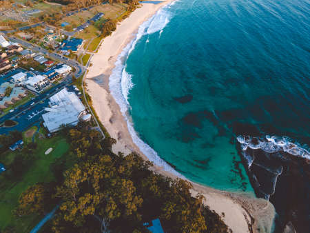Aerial view of Mollymook Beach, Shoalhaven, NSW, Australiaの写真素材