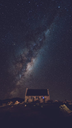 Milky way sky at Church of the Good Shepard