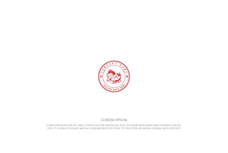 Vintage Retro Fresh Strawberry Fruit Farm Label Logo Design Vectorのイラスト素材