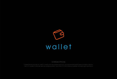 Modern Simple Minimalist E Wallet Logo Design Vectorのイラスト素材