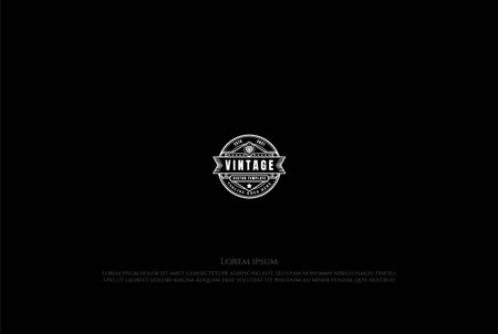 Vintage Retro Badge Emblem Label Sticker Logo Design Vectorのイラスト素材