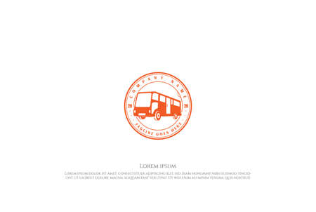 Retro Vintage Bus Car Transport Transportation Logo Design Vectorのイラスト素材